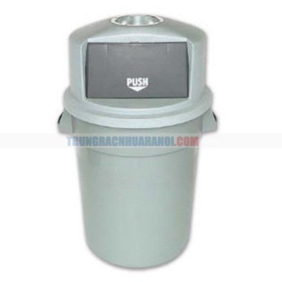 thùng rác nhựa nắp đẩy có gạt tàn