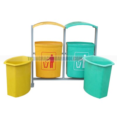 Thùng rác nhựa composite treo đôi
