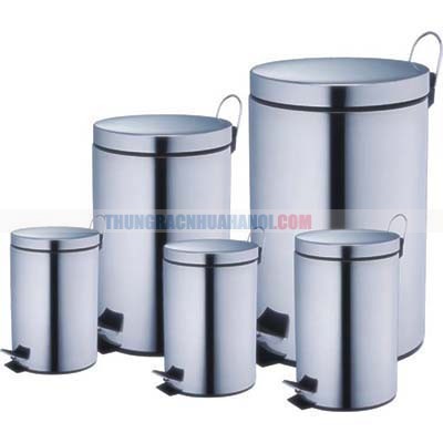 Thùng rác inox có đạp chân cho văn phòng