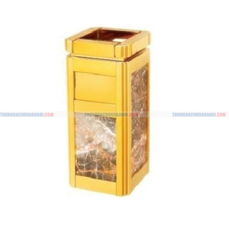 Chuyên nhập khẩu thùng rác đá hoa cương có gạt tàn thuốc lá hình vuông