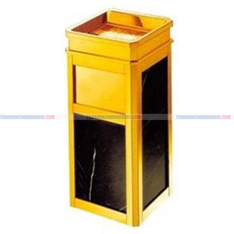 Thùng rác đá hoa cương có gạt tàn thuốc lá