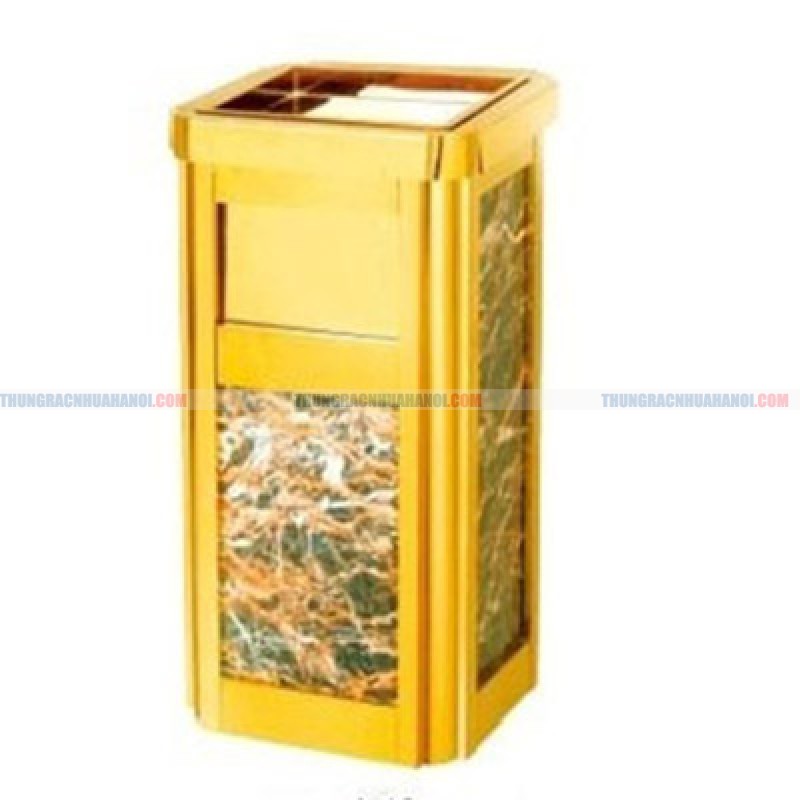 Thùng rác đá hoa cương có khay gạt tàn thuốc lá hàng nhập khẩu