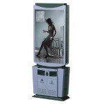 Thùng rác quảng cáo hai ngăn TPG-DX006