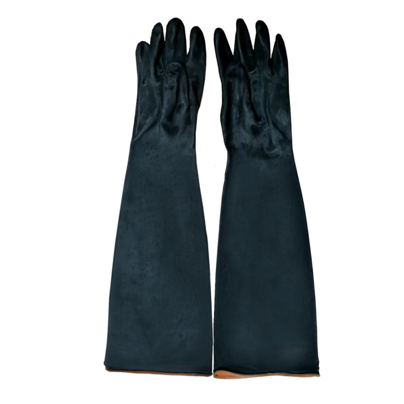 găng tay cao su bảo hộ loại dài tới khuỷu tay chịu nhiệt hóa chất